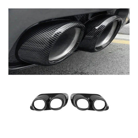 Changan UNIK 2021 2024 Carbon Fiber Exhaust Tail Pipe Muffler Cover With Stainless Steel Inner Liner high temperature resistant