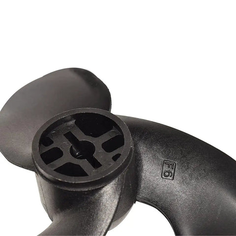 Beefed Up Three Vane Nylon Outboard Propeller Delivers Fast, Responsive Performance, 12mm Shaft, 7.4 Inch Diameter And 5.7 Pitch, Black Finish, Long Lasting Wear, Fits Tohatsu Nissan Mercury 2.5 And 3.5HP Outboards