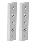Two aluminum alloy bars with M6 and M8 holes for T Slot Miter Track Jig for Woodworking Aluminum Alloy Construction with 30 45 Type Rails.