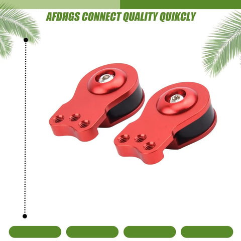 2 Pack Aluminum Servo Saver Set For 25T Plastic Output Gear With Adjustable High Torque Servo Arms 18Mm Red Dual Upgrade For Rc Cars And Trucks Customizable Spring Tension For Precision Control, two red aluminum savers