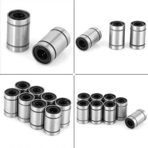 8 Pack LM6UU Linear Bearings 6x12x19mm, Double Sealed, Steel Ball Bearings for CNC Machines and 3D Printers