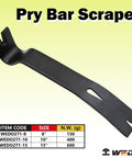 15 Inch Pry Bar Scraper with Chisel End Heavy Duty Nail Puller Chrome Vanadium Steel displayed against yellow background