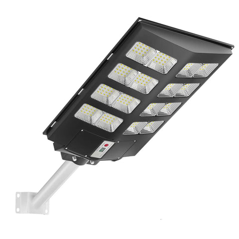 Solar Street Light Outdoor 20W 4000K LED IP65 Waterproof Dusk To Dawn With Motion Sensor And Remote Control Energy Saving Solar Parking Lot Light