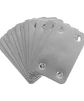12 Pack Stainless Steel Flat Brace Brackets Two Point Four By One Point Five Inch Mounting Plates For Wood Furniture Repair