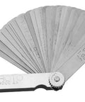 Pro Grade 25 Blade Master Feeler Gauge Set for Metalworking, blades 0.0015 - 0.040 inch, steel holder, USA made