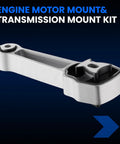 Direct Fit Engine Motor Mount One Piece Drop In Swap For Volvo S60 S80 V60 V70 XC60 XC70 Jaguar, showing silver steel construction.