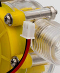 Close-up of Water Turbine Micro Hydroelectric Power Generator For DIY Off Grid Charging LED Lighting and Devices DC