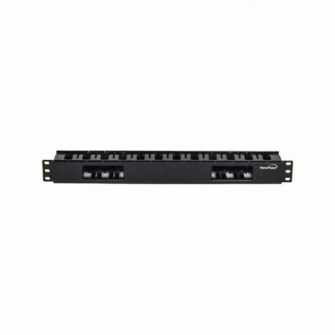 1U Horizontal 19 Inch Rack Mount Cable Management Raceway Panel With Cover Black For Clean Cable Management In 19 Inch Server Racks Includes Screws Lightweight And Easy To Install