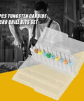 10 Piece PCB Drill Bit Set Tungsten Carbide Micro Bits For Circuit Board Holes 0.3mm To 1.2mm With Handy Storage Case