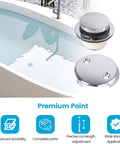 Stainless Steel Bath Tub Drain Replacement Set Bath Tub Accessories Drain Stopper for Long Terms Replacement Set displayed in a modern bathtub.