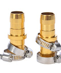 Two Pack Garden Hose Repair Kit With Stainless Clamp For Three Quarter To Five Eighth Inch Hoses Aluminum Durable Construction Quick And Easy Install Leak Free Connection For Standard Hoses