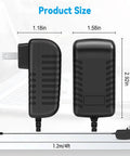 AC DC Adapter For Sewing Machines 6V Power Supply with 1.2M Cord showing dimensions 2.92in x 1.58in x 1.18in