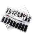 18 Piece Miniature Screw Assortment Kit With Flat Head And Countersunk Tiny Machine Screws In A Handy Portable Storage Box