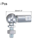 4 Pack CS10 M6 Angle Ball Joint With Right Hand Thread M6x1.0, A3 Steel Self Lubricating Ball Socket End Fittings For Machinery, Power Tools, Automation Equipment And Precision Instruments, Built For Real World Use, Pro Grade, 32mm