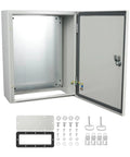 Beefy Cold Rolled Steel Waterproof Electrical Box For Outdoor Use 20 Inch By 12 Inch By 10 Inch NEMA Enclosure IP66 open view