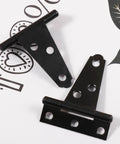 2 Pcs Galvanized T Shaped Gate Hinges, Rust Resistant, 2 Inch Heavy Duty T Strap Hinges for Wooden Fence and Shed