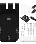 Hella Reliable Dual Motor Smart Lock With Remote Control Deadbolt And Seamless Backup System For Zero Drama Room Security And Slick Keyless Entry Access, black smart deadbolt with remote and installation hardware.