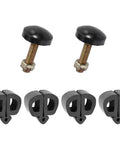 Direct Fit Radiator Support and Hood to Fender Rubber Bumpers Kit for 1969 1970 Mustang six piece set with components shown