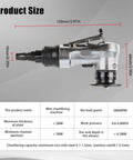Durable Mini Pneumatic Chamfering Tool In Light Aluminum Alloy Air Powered Deburring Machine For 45 Degree Beveling on edge profile.
