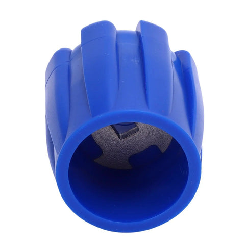 Diving Tank Valve Knob For Scuba Gear, Rugged Rubber Handwheel Replacement, Cylinder Valve Accessory, Blue finish, top view