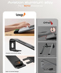Ergonomic Metal Laptop Stand With Wrist Support And Detachable Riser For A Dope Desk Setup That Elevates Your Screen To Eye Level