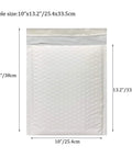 25 Pack 10x13 Inch Bubble Mailers Self Sealing Poly Padded Envelopes White Ready To Ship for Shipping and Mailing Small Items Durable Protection