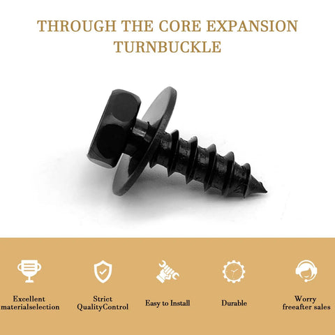 Thirty Pack Hex Head Tapping Screws Oem 9015960498 Exterior Panel Fasteners For Toyota Rav4 Camry Highlander Lexus Es350 Gs350 Heavy Duty showing black hex head screw.