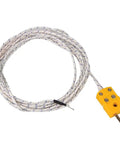 K Type Mini Connector Thermocouple Temperature Probe Sensor Pack Of 5, coiled sensor cable with yellow connector