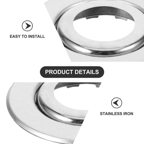 Score Some Style Points By Installing These Stainless Steel Fire Sprinkler Escutcheon Covers 10 Pack Recessed Decorative Caps In Three Quarter Inch Size showcasing stainless iron material and easy installation.