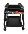 Front view of Heavy Duty Universal Dirt Bike Stand With 1100 Lb Capacity, Detachable Lift For Maintenance And Tire Changes, Fits Most Dirt Bikes And E Bikes Including Surron Tuttio MX And Enduro Dual Sport, Anti Slip Steel Hoist showing anti-slip top