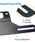 Heavy Duty Trailer License Plate Bracket Set in Black Stainless Steel with smooth edges and fillet design detail view