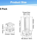 Hella Tough Clear Acrylic Screws And Hex Nuts Kit M6 X 15mm showing dimensions of plastic bolts and nuts suitable for DIY builds.