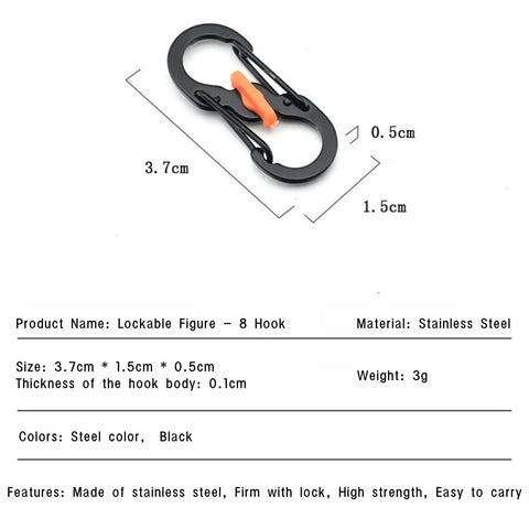 Lock It Down Tight With These 10 Heavy Duty Zipper Lock Clips Keep Your Backpack Secure Quick Disconnect Buckles For Travel School Hiking And Daily Rigs Slick Smooth Operation, stainless steel hook, 3.7cm x 1.5cm size.