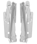 Front view of Soft Close Under Cabinet Hinges Set 2 Pack Pull Down Cylinder Hinges For Cabinets, steel build, with springs visible.