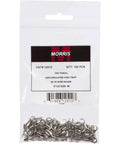 Pack of 100 High Temp Ring Terminals 12 To 10 Wire Size Number 10 Stud Nickel Plated Steel Heavy Duty Electrical Connectors