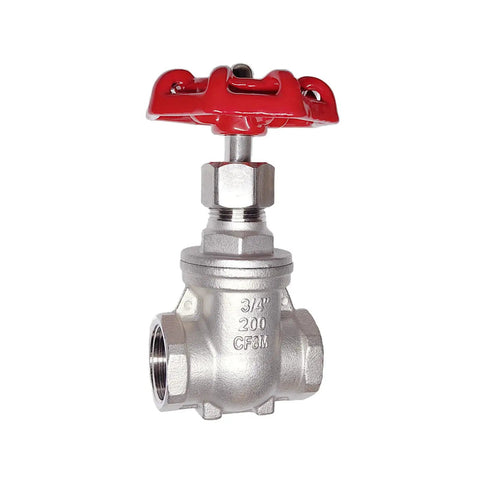 304 Stainless Steel Gate Valve Three Quarter Inch NPT Rotary Globe Valve For Water Fuel Air Vapor And Sump Pumps And More Heavy Duty Flow Control And Shutoff