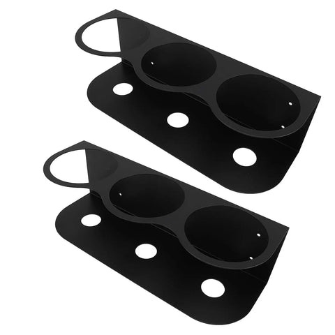 Heavy Duty Wall Mounted Spray Can Rack Solid Iron Garage Organizer Rig That Holds Tight Stores Three Paint Bottles Securely Black Workshop Storage Holder Set Of Two