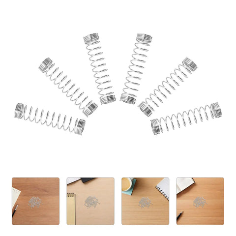 Get That Smooth Flow With SAFIGLE 40pcs Ballpoint Pen Springs Upgrade Kit, Stainless Steel Mini Compression Springs For Smooth Operation And Easy Replacement In Your Favorite Pens Today. 40 silver springs laid out
