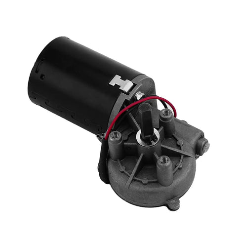 DC 24V 100RPM Reversible Worm Gear Motor High Torque Electric Gearbox With Right Shaft GW6280, compact mounting view