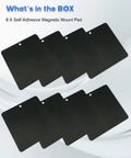 Eight pack of Self Adhesive Magnetic Mount Pad For Aluminum Cabs No Drilling shown on a white background.