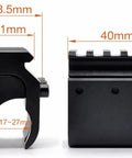Universal 21mm Weaver Picatinny Rail Base Adapter Converter dimensions and specifications illustration