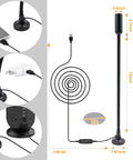 Image showing USB Powered Magnetic Flexible LED Work Light with Gooseneck 33cm Arm, 3 Meter USB Cable, and strong magnet mount.