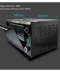 Top Shelf 4000W UV Curing Lamp With Cold Light Source For Lcd Sla Dlp 3D Printer And Resin Models, shown with measurements and dimensions.