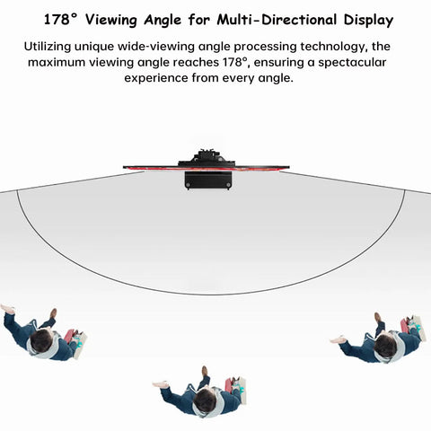 Premium 4K Interactive Led Digital Signage Display With Smart Split Screen And Smooth Portrait Or Landscape Swapping, 178° viewing angle illustrated.
