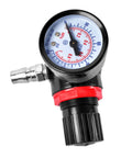 Close-up of pressure gauge from 60 To 1 Air Operated Grease Pump For 5 Gallon Buckets Delivers Up To 7000 PSI With A Fast 28.75 Oz Per Minute Flow