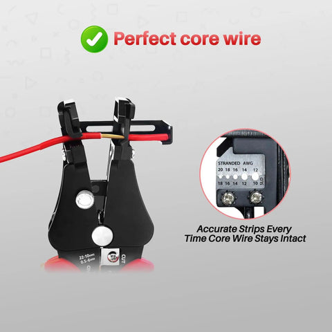 Automatic Wire Stripper 3 In 1 Adjustable Stripper Cutter Easy Grip Crimping Tool For 8 20 AWG Solid And 10 22 AWG Stranded Wires