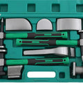 9 Piece Auto Body Hammer And Dolly Dent Repair Kit For Fender Sheet Metal Shaping And Car Body Correction Pro Grade Dent Removal Tools For Portable Auto Body Repair