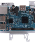 Solid Grip Din Rail Mount For Raspberry Pi Featuring Killer Cooling And Innovative Micro Usb Strain Relief For Hassle Free 35 Mm Rack Installation And Sweet Labs, top view of Raspberry Pi board with ports.