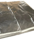 All Purpose High Temp Insulation Blanket With Aluminum Foil Facing For Kilns Stoves Furnaces And Ovens 2300 Degrees F Rating 8 Lb Density Half Inch By Twenty Four Inch By Sixty Inch Five Foot CeraTex 3180 shown from the top.