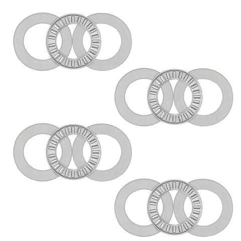 Four sets of Heavy Duty ET Thrust Needle Roller Bearings With NTA1220 Plus 2TRA, including washers, three-quarter inch bore displayed.